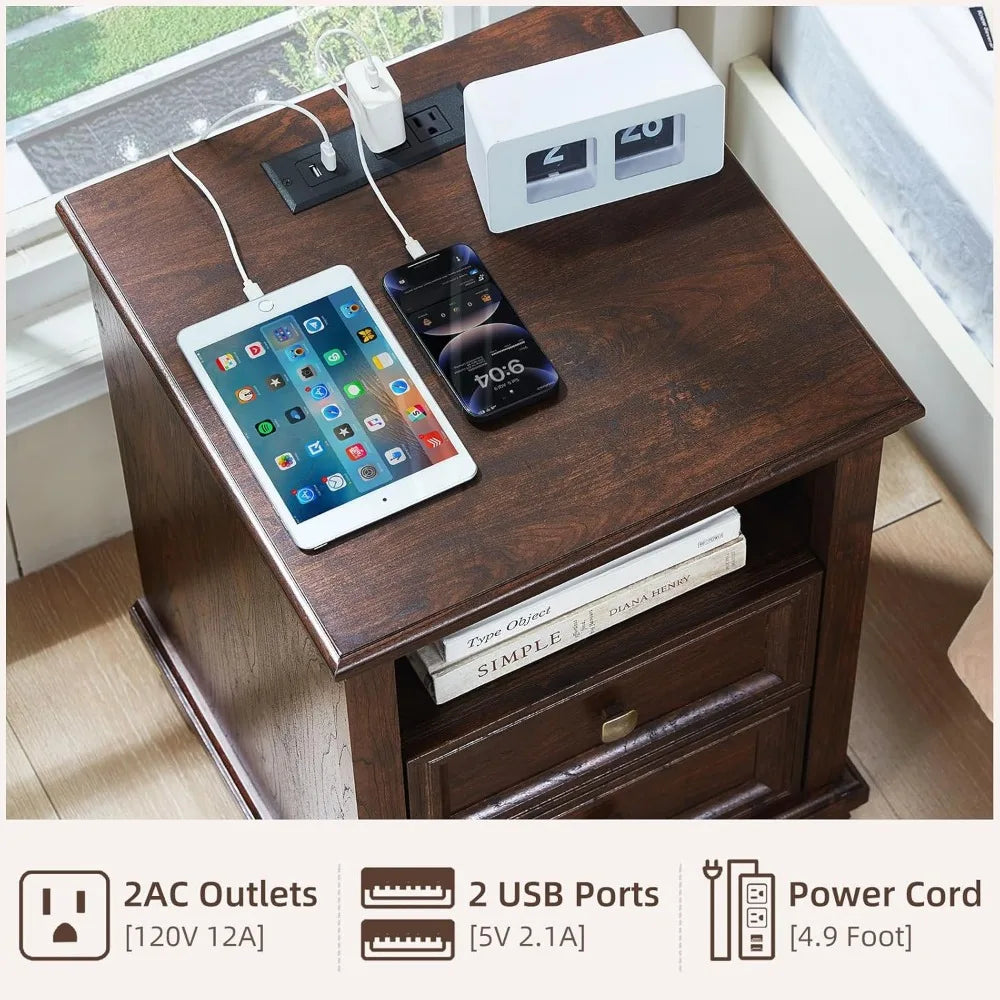 24 inch Tall Nightstand for Bedroom