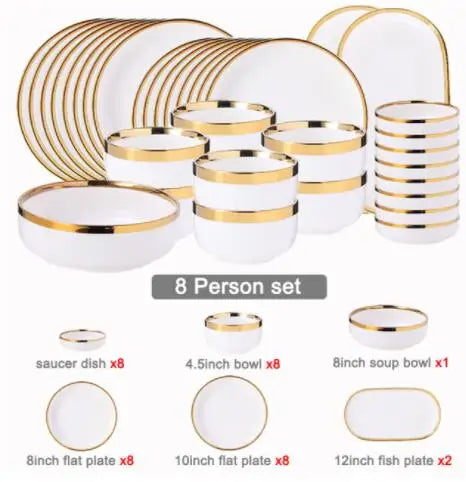 Porcelain Dinnerware For Household Hotel
