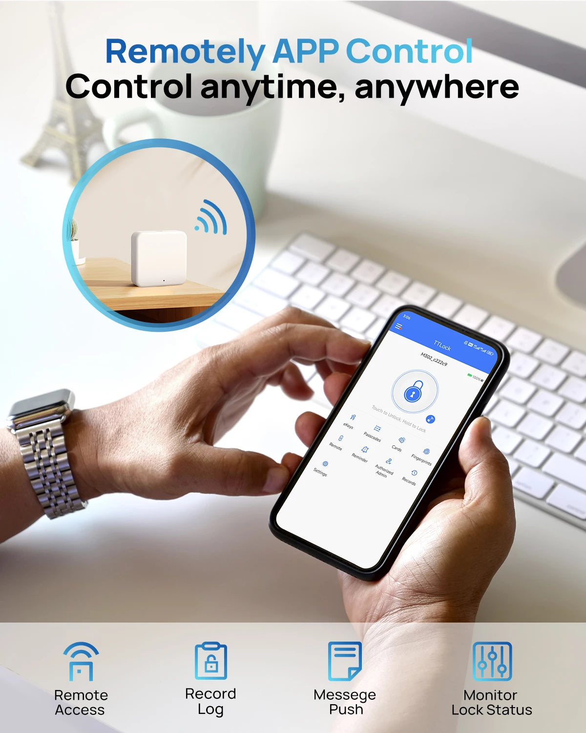 Electronic Door Lock Fingerprint Remote Keyless Password