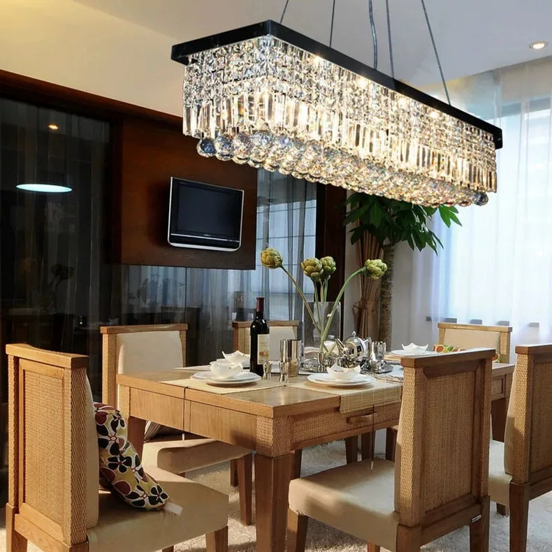 LED Crystal Chandelier Modern Dining Pendant Home Lamp