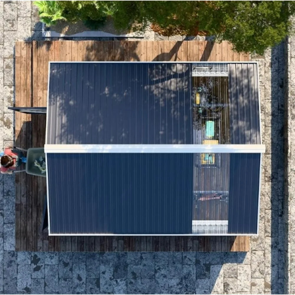 Outdoor Storage Shed with Double Lockable Doors