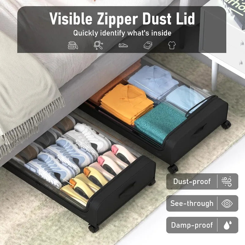 Under Bed Storage w/Wheels and Lid, Bedroom