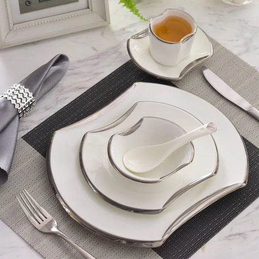 Porcelain Tableware,Plates & Bowls Dishes, Kitchen Utensils