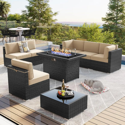 Patio Furniture Set with 44" Fire Pit Table