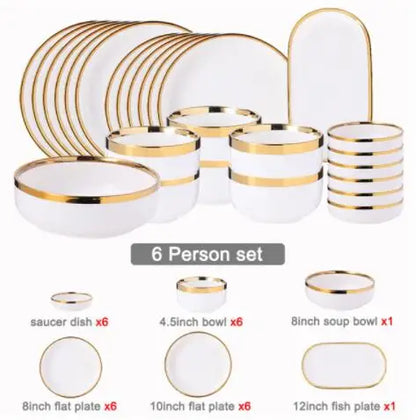 Porcelain Dinnerware For Household Hotel