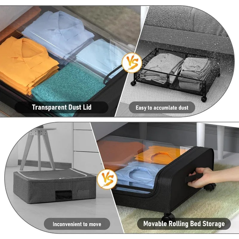 Under Bed Storage w/Wheels and Lid, Bedroom
