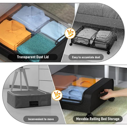 Under Bed Storage w/Wheels and Lid, Bedroom
