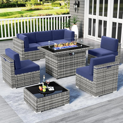 Patio Furniture Set with 44" Fire Pit Table