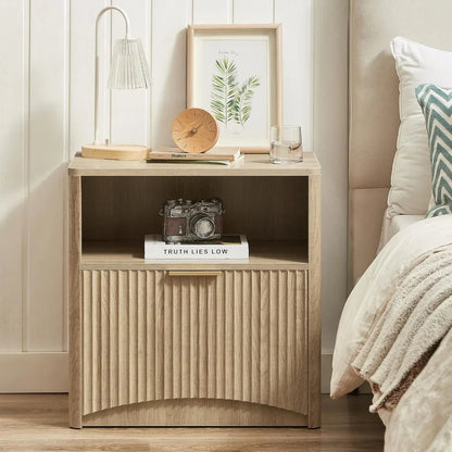 Fluted Nightstand Set of 2