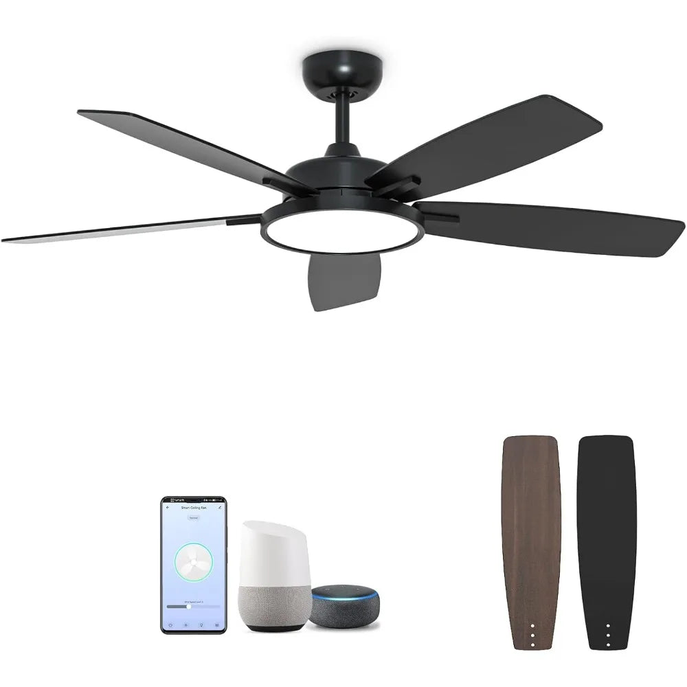 Smart Ceiling Fan with Light, Remote Control