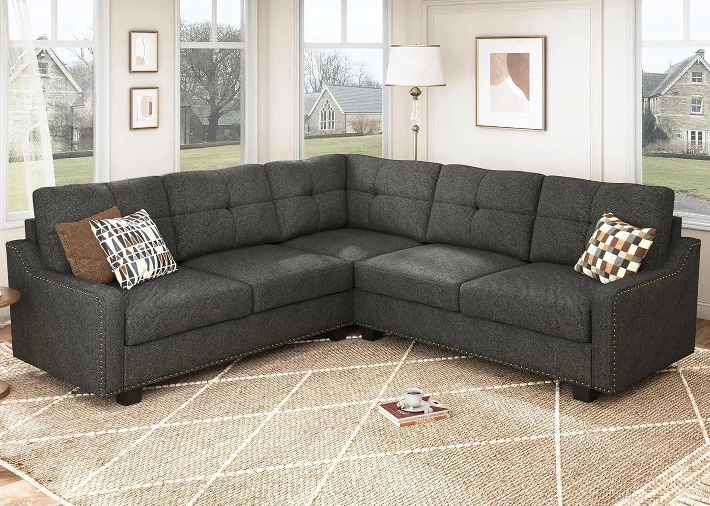 L Shaped Couch for Small Apartment, Reversible