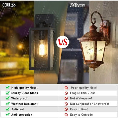 Outdoor Wall Light Fixtures, Exterior Waterproof Lanterns,