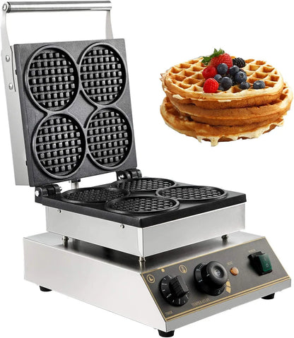 Non-Stick Belgian Waffle Maker Stainless Steel