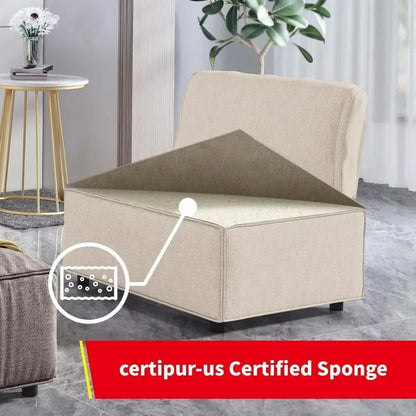 U-Shaped Sectional Sofa w/ Ottoman,  Convertible Sofa Bed