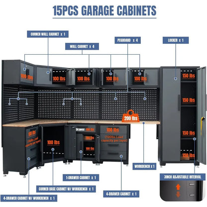 Garage Storage Cabinet SystemWorkshop Set