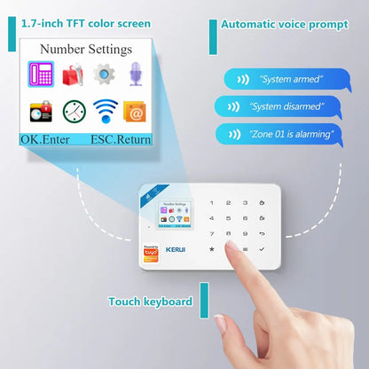 2025. Tuya Smart WIFI GSM Security Alarm System