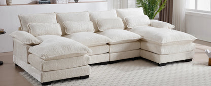 Sofa Sleeper w/ Double Chaise Memory Foam