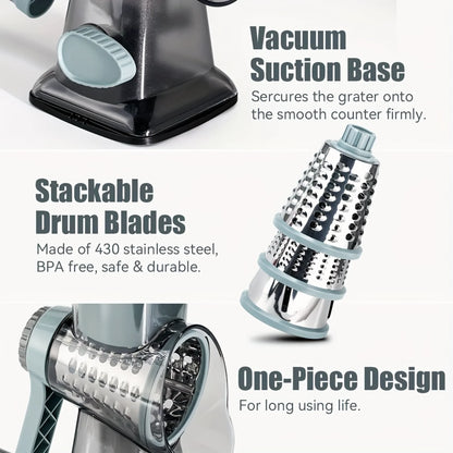 Rotary Cheese Grater Manual Shredder