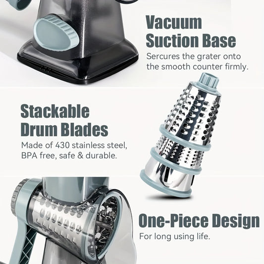 Rotary Cheese Grater Manual Shredder