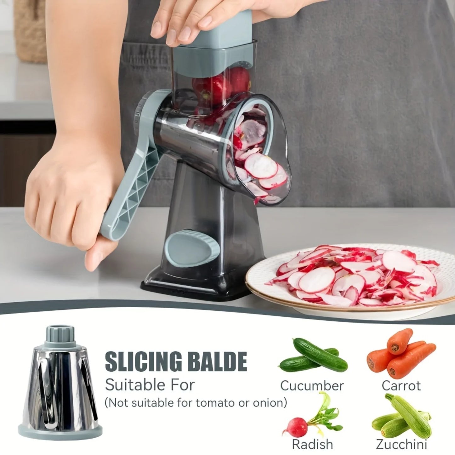 Rotary Cheese Grater Manual Shredder