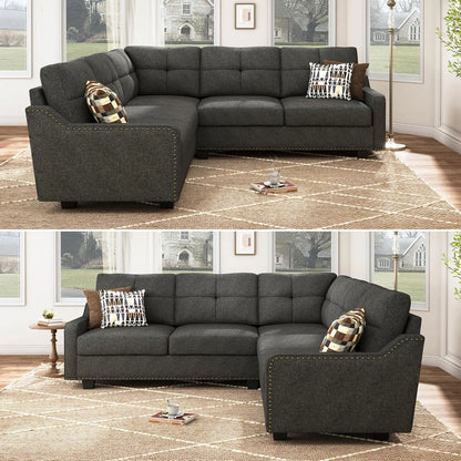L Shaped Couch for Small Apartment, Reversible