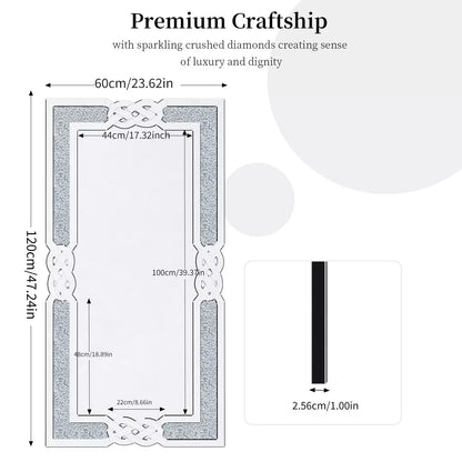 Wisfor Crushed Diamond Wall Mirror