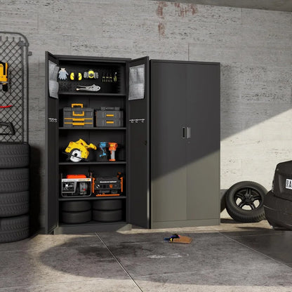 Metal Garage Storage Cabinet w/ Locking Doors