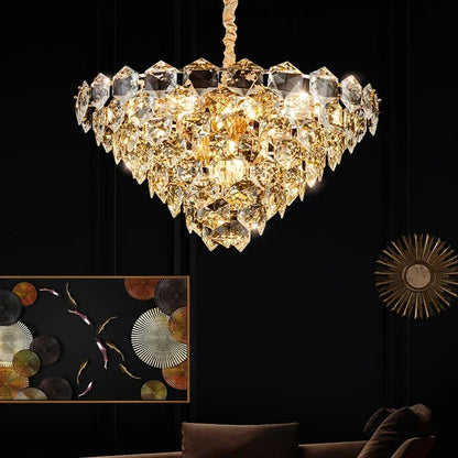 Modern Shiny Crystal E14 Led Chandelier