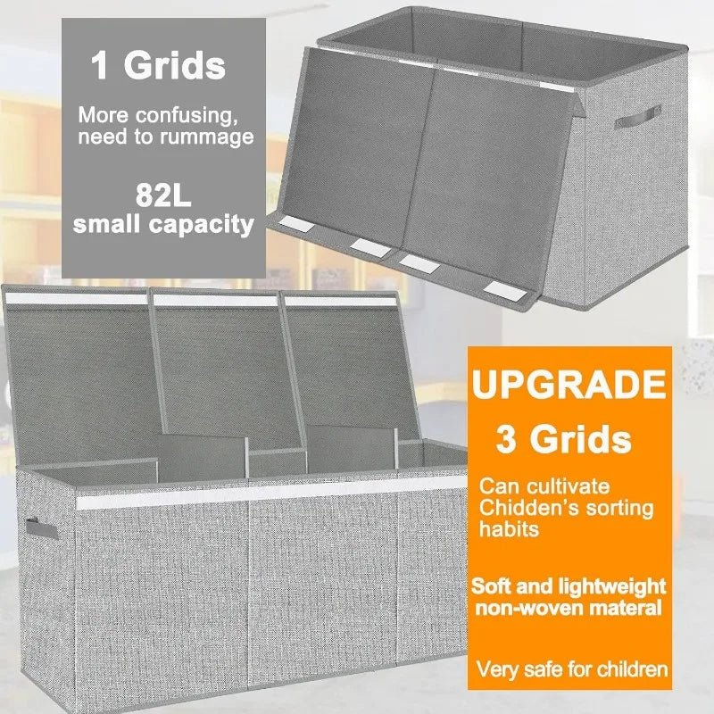 Extra Large Toy Box for Girls Boys