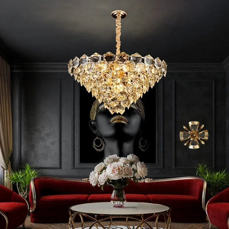 Modern Shiny Crystal E14 Led Chandelier