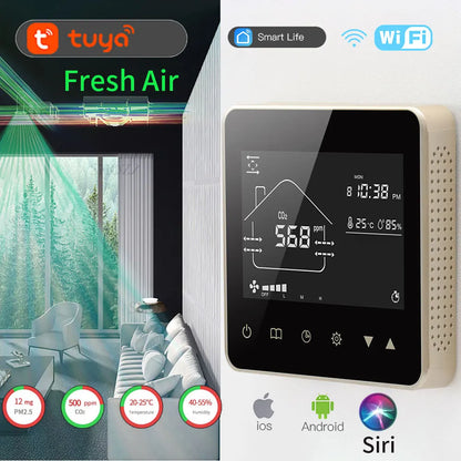 WIFI Smart Home CO2 PM2.5  Fresh Air Valve System