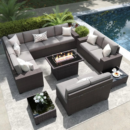 Patio Furniture Set with 44" Fire Pit Table