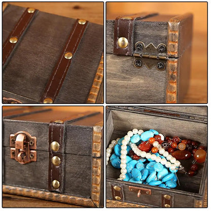 Retro Treasure Case W/ Lock & Jewelry Box