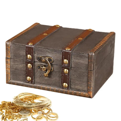 Retro Treasure Case W/ Lock & Jewelry Box