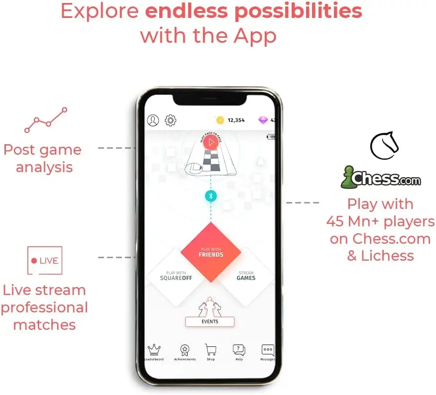 Electronic Chess Board  | AI-Powered & Digital| Portable
