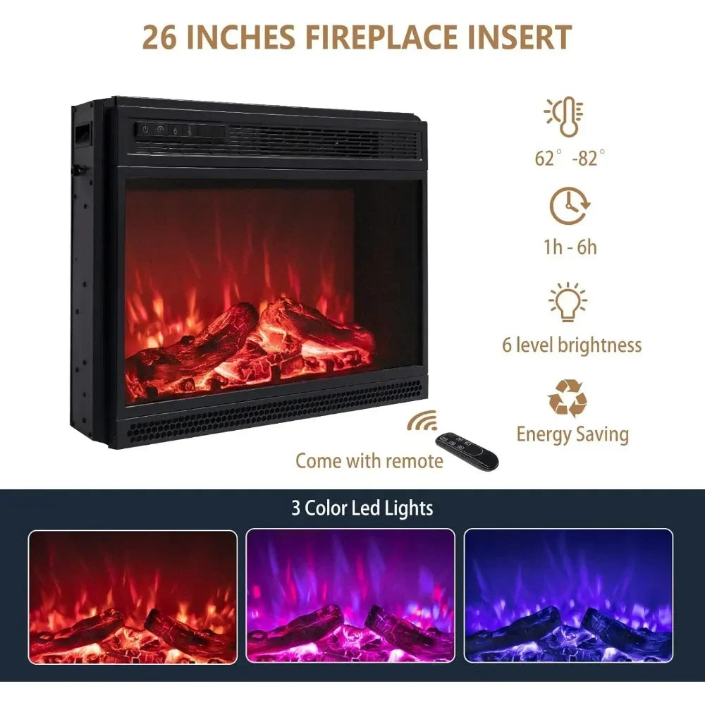 Electric Fireplace with Mantel