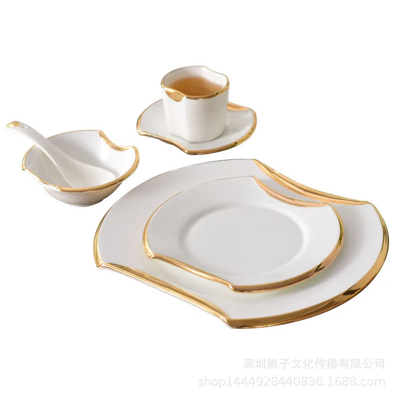Porcelain Tableware,Plates & Bowls Dishes, Kitchen Utensils