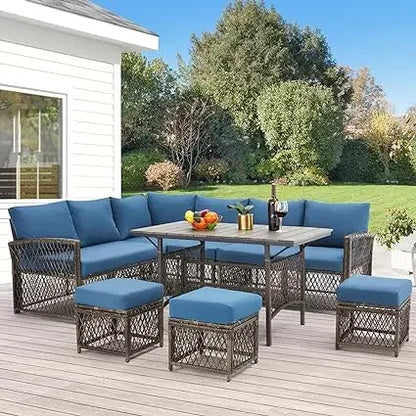 Patio Furniture Set 7 Piece w/ Ottoman
