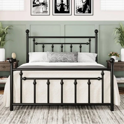Metal platform bed frame, easy to assemble