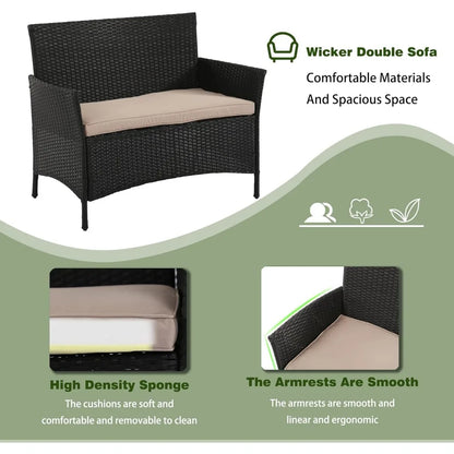 4-Piece Outdoor Patio Furniture Set