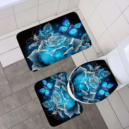 Shower Curtain, floor, U-shaped, toilet O cover mat