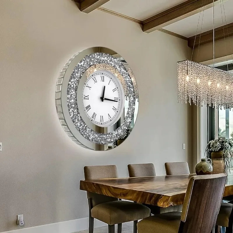 Large Wall Clock Wall Decoration Crystal