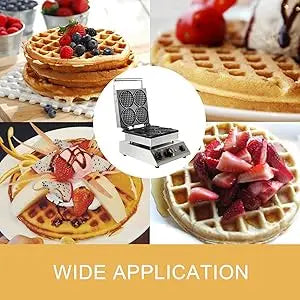 Non-Stick Belgian Waffle Maker Stainless Steel