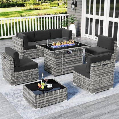 Patio Furniture Set with 44" Fire Pit Table
