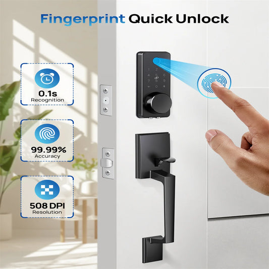 Electronic Door Lock Fingerprint Remote Keyless Password
