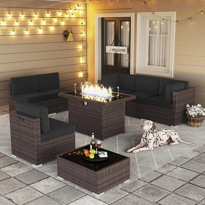 Patio Furniture Set with 44" Fire Pit Table