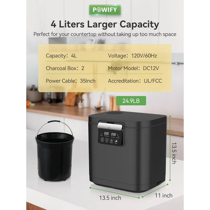 Electric Compost Bin Outdoor/ Indoor w/Tri-Blade