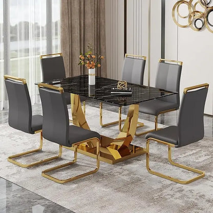 63” Dining Room Table Set for 6