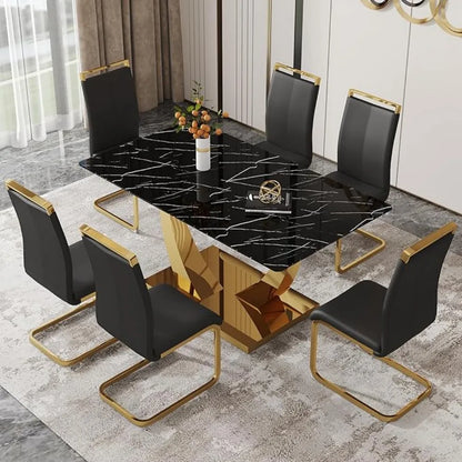 63” Dining Room Table Set for 6