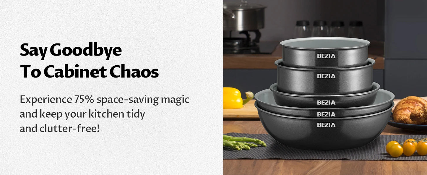 Induction Cookware w/ Healthy Ceramic Coating